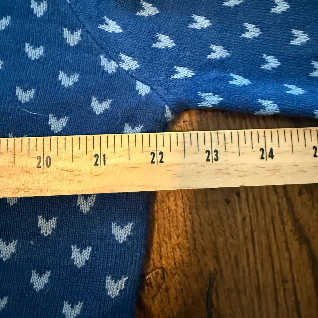 Disney Stitch Navy‎ and White Knit Sweater L - Image 5