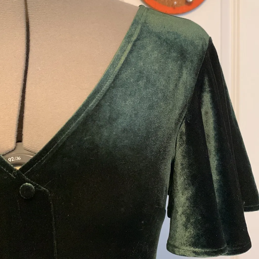 Green Velvet Dress (Jack by BB Dakota) - Image 3