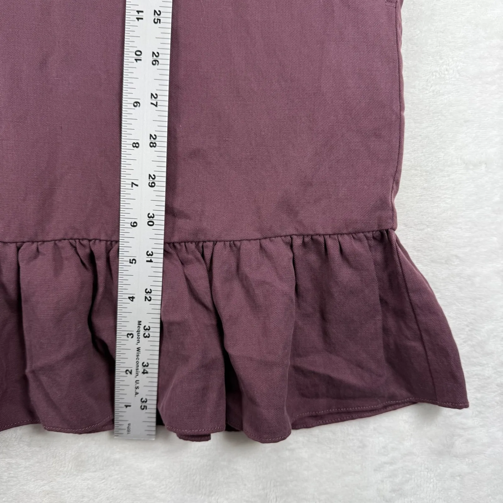 Ulla Johnson Mini Dress Lace Up Ruffle‎ Sleeve Tencel Blend Casual Size 2 - Image 6