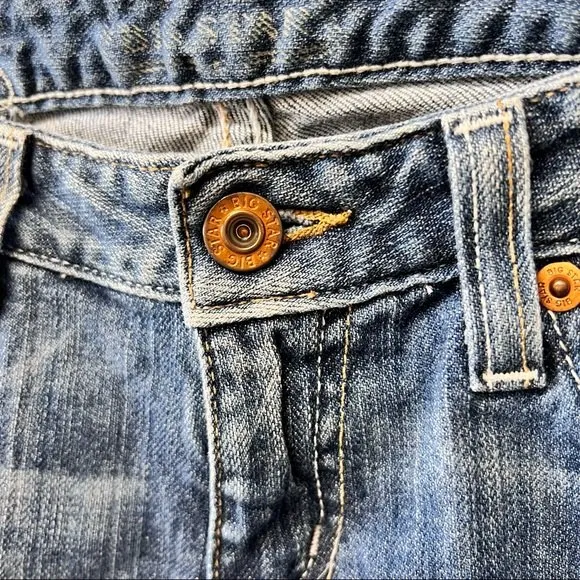 Big Star sweet crop denim jean capri capris womens 28 embroidery on back pockets - Image 5