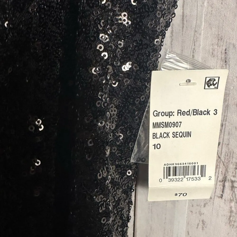 Pearl by Georgina Chapman Black Sequin Dress NEW Size 10 - Image 7