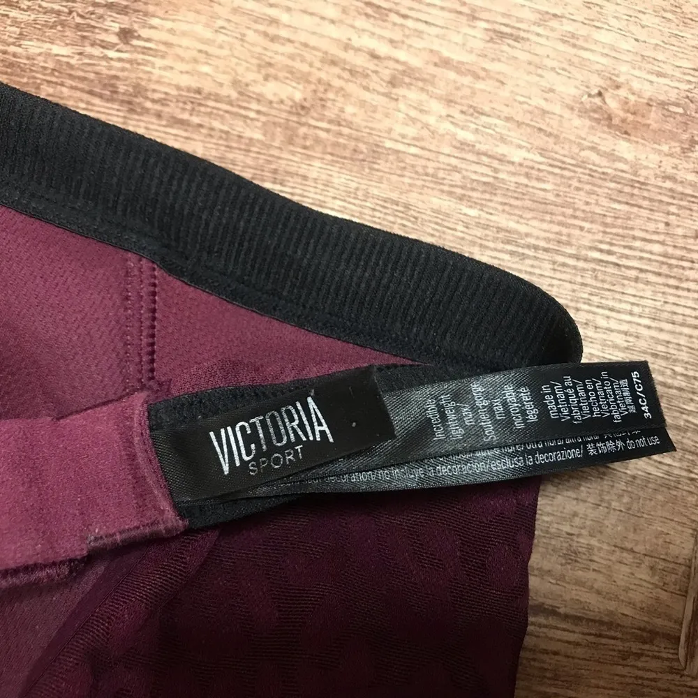 Victoria's Secret Sport Maroon Razor Sports Bra - Image 3