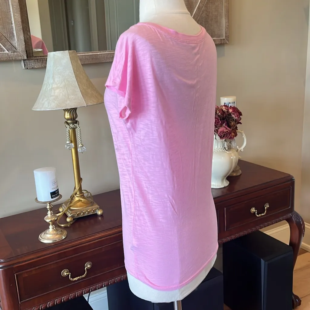 Aeropostale Pastel Pink Oversized T Shirt Bold Floral New - Image 4