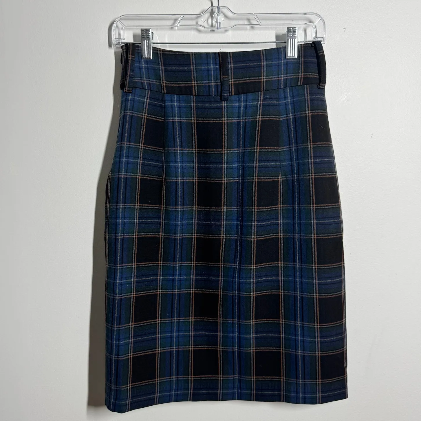 Anthropologie Maeve Skirt Women 2 Bernadette Plaid Pencil Dark Academia Punk - Image 2