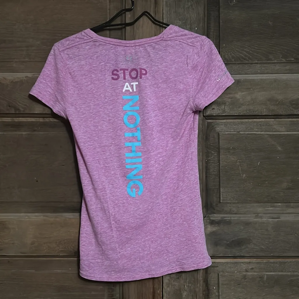 Under Armour Size Small‎ Stop at Nothing semi fitted heatgear T shirt - Image 4