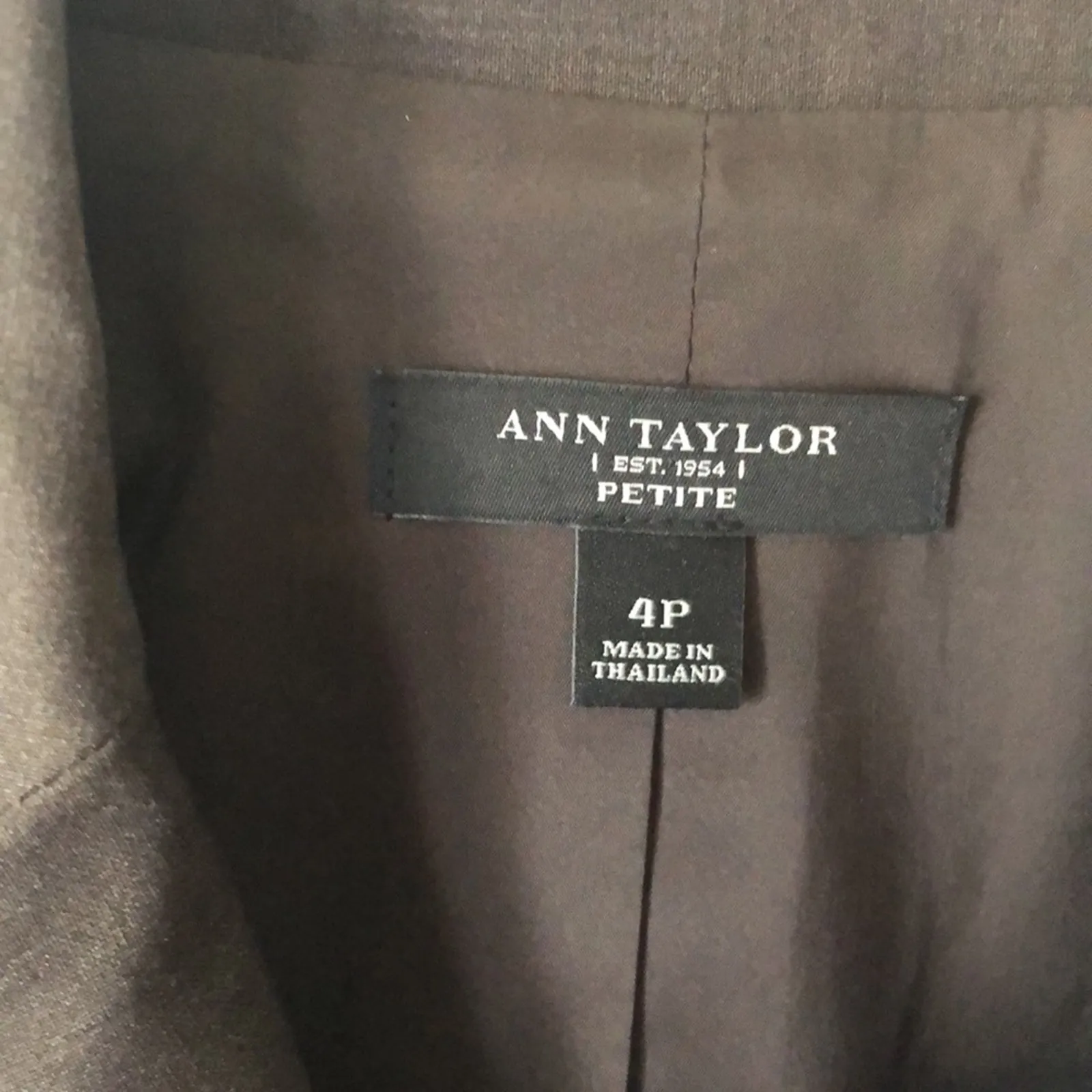 Ann Taylor Brown Tropical Wool Suit Sz 4/ 4P - Image 4