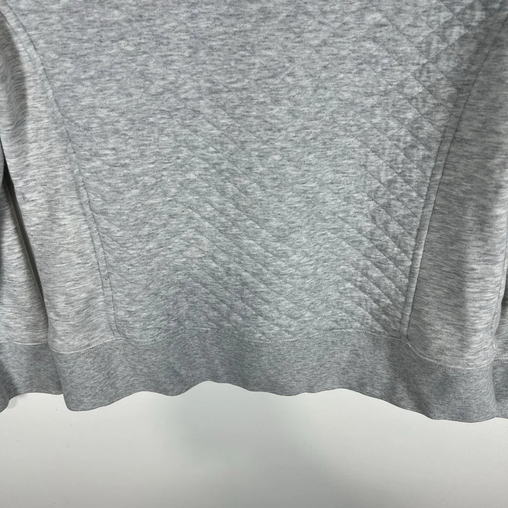L.L. Bean Womens Quilted Quarter Zip Pullover Sweatshirt Long Sleeve Gray SZ XS - Image 10