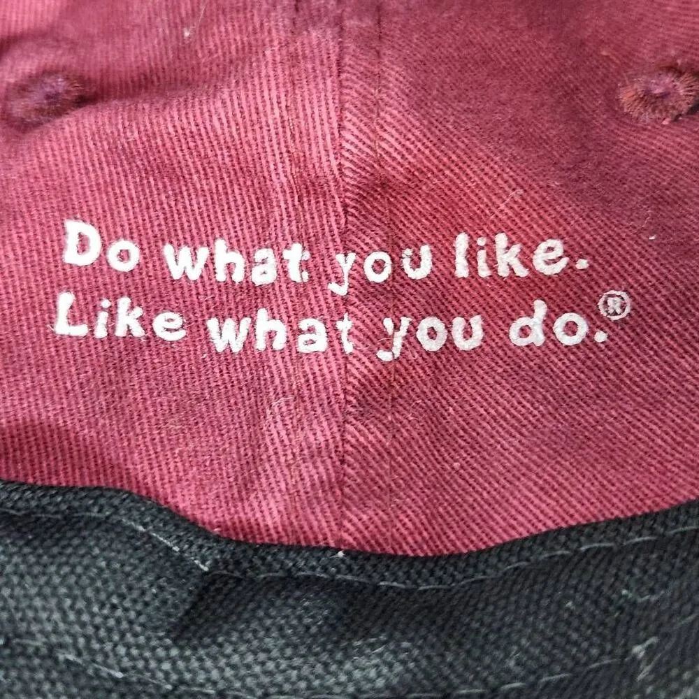 Life is Good Burgundy Vintage Style Baseball Cap One Size Oxblood Baseball Cap - Image 8