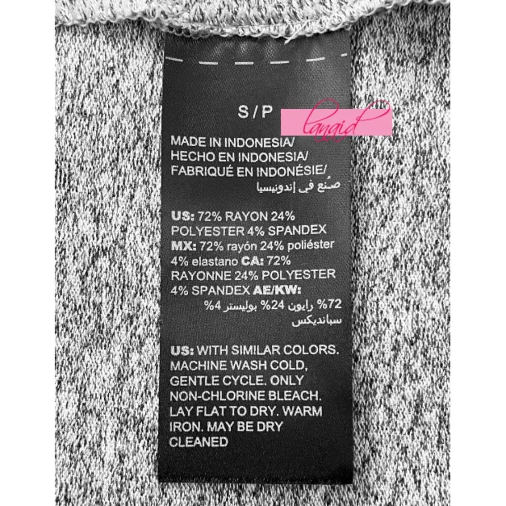 WHBM Cozy Knit Tank Heathered Grey Marled Knitted Long Sleeveless Sweater Tunic - Image 6