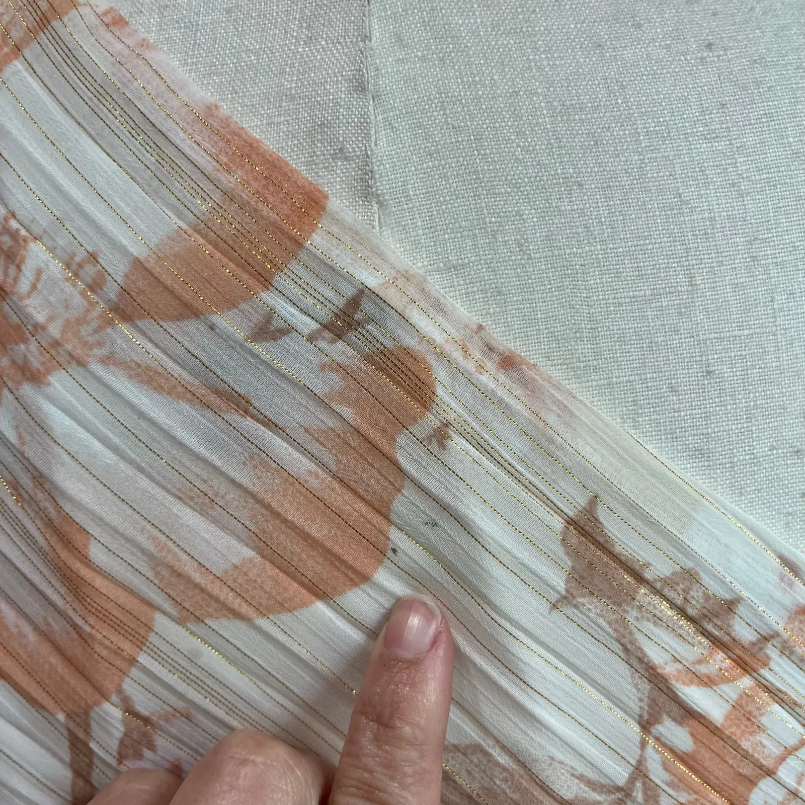 Express Metallic Floral One Shoulder Front Twist Pleated Maxi Dress Size M - Image 12