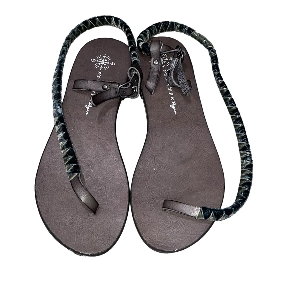 Free People X Faryl Robin Cayman Vegan Velvet Cross Sandals - Image 4