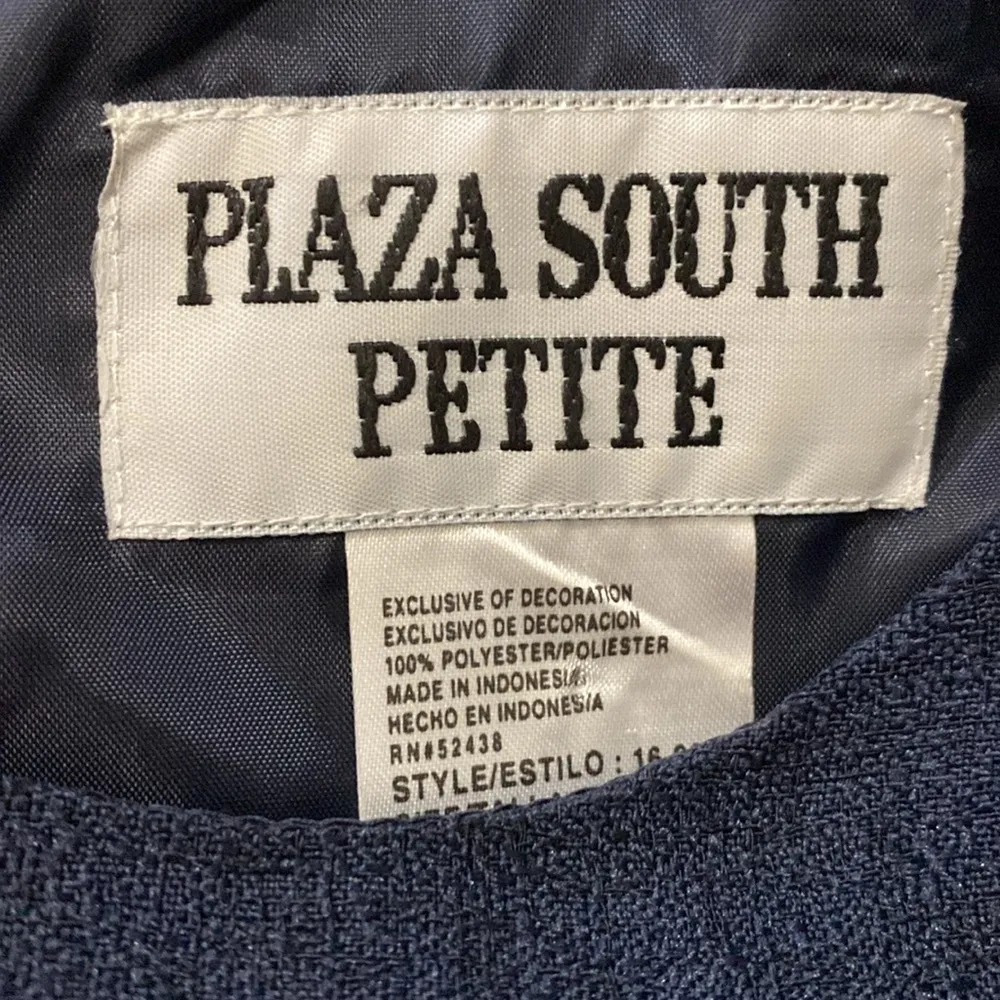 Womens Sleeveless Business Casual A Line Knee Length Blue Dress Size 8P - Image 6