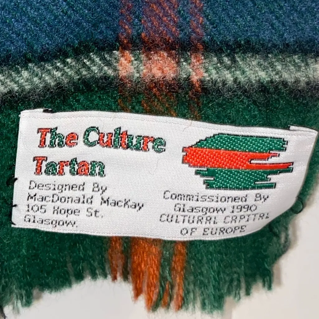 Vintage 90s The Culture Tartan Glasgow Plaid Wool Scarf
Blue Green Red Classic - Image 3