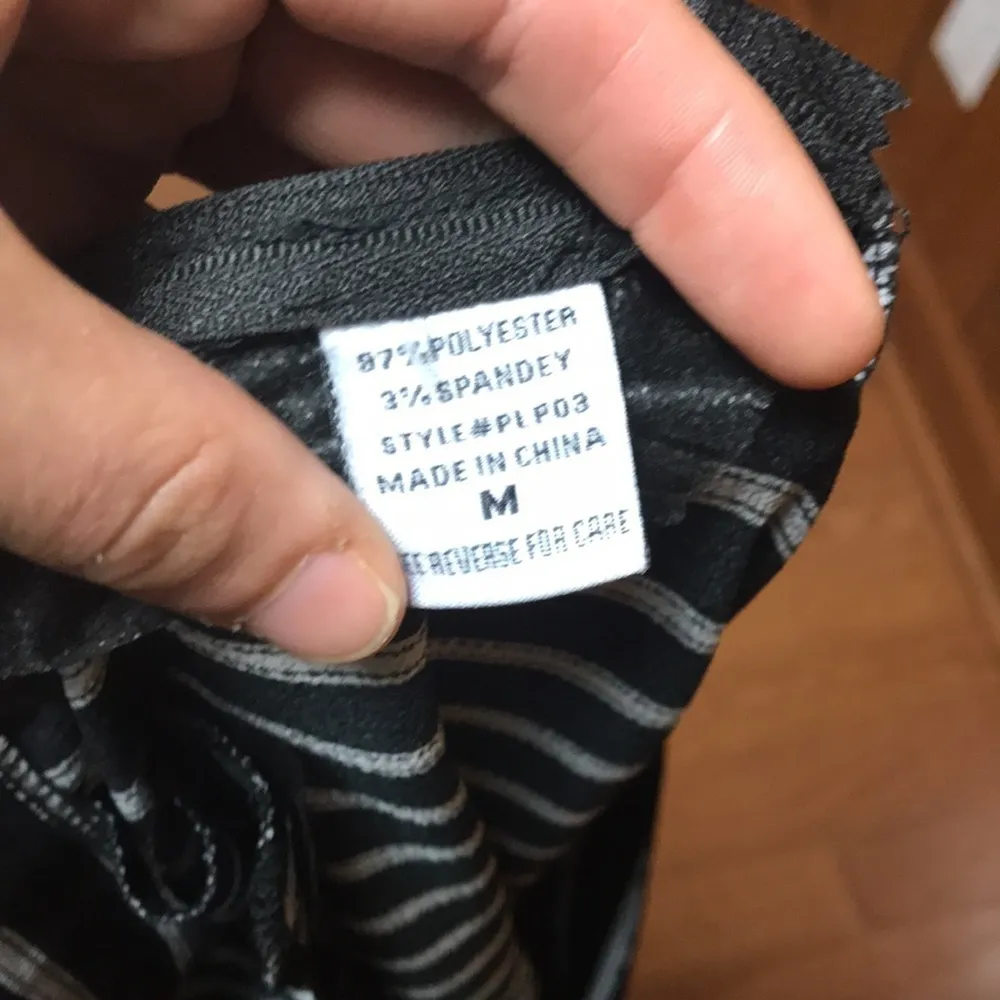 Cisono black white striped wide leg dress pants - Image 9