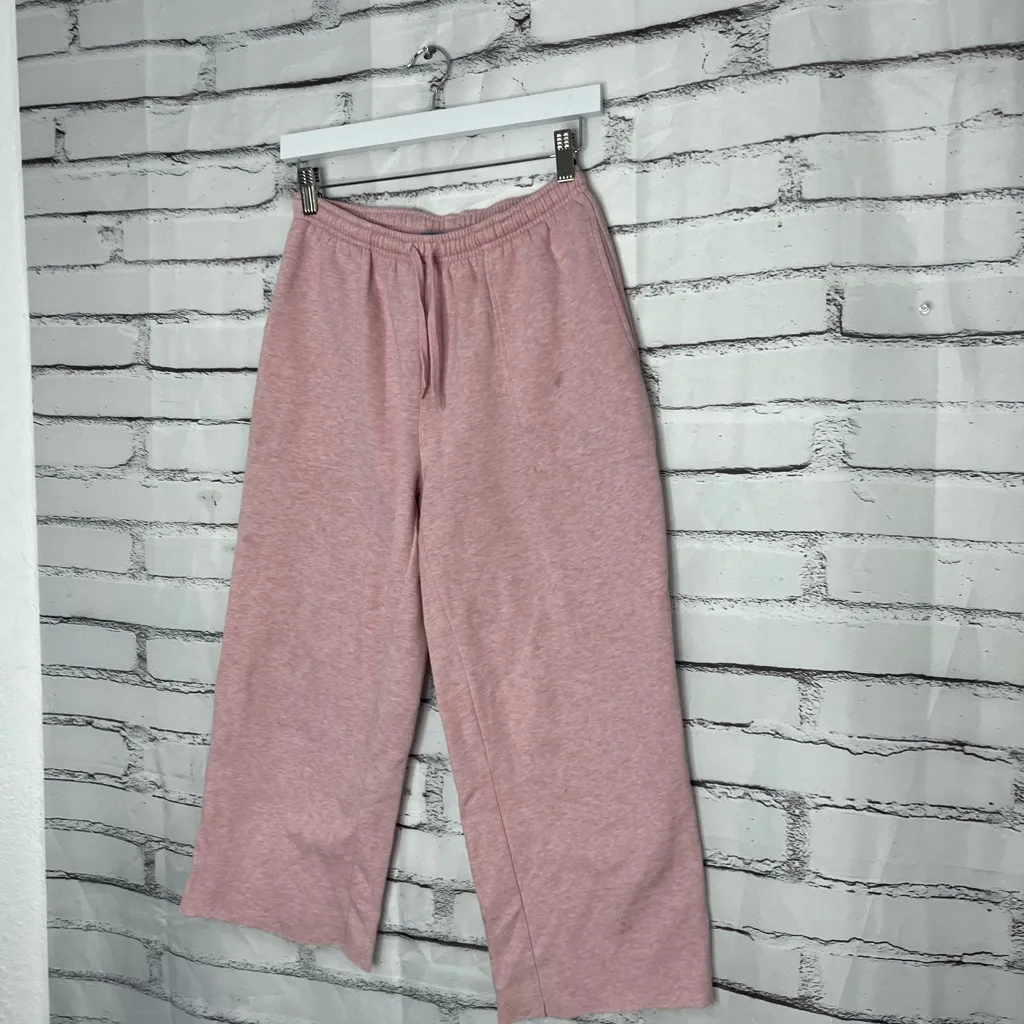 Classic Elements Pink Wide-Leg Fleece Sweatpants Women’s Medium Lounge Pants - Image 8