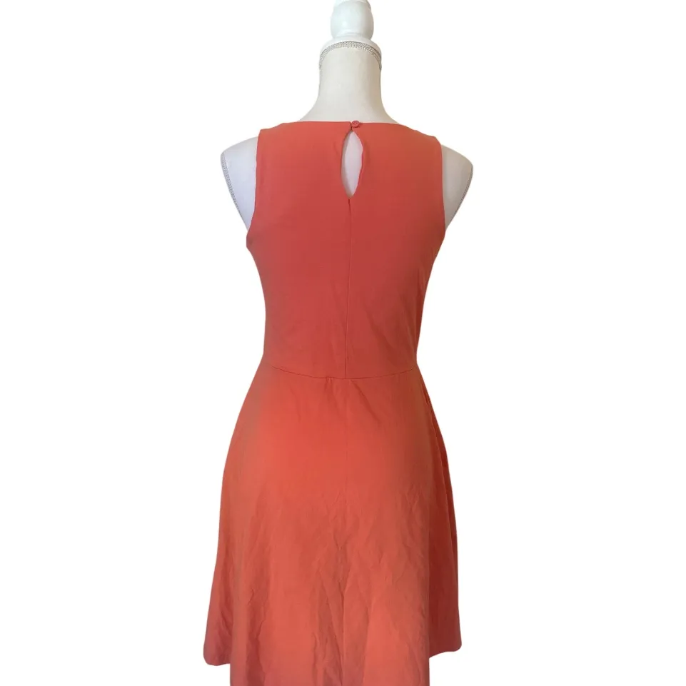 Pact Organic Cotton Coral Mini Tank Dress Sz M Casual Fit & Flare Stretch - Image 5
