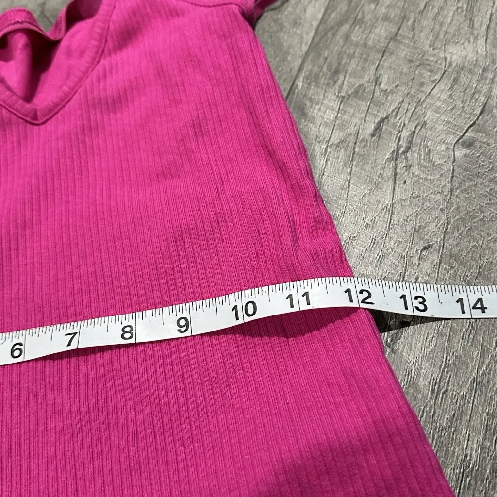 Hot Pink Halter Top Magenta old navy small drawstring cropped shirt summer purpl - Image 8