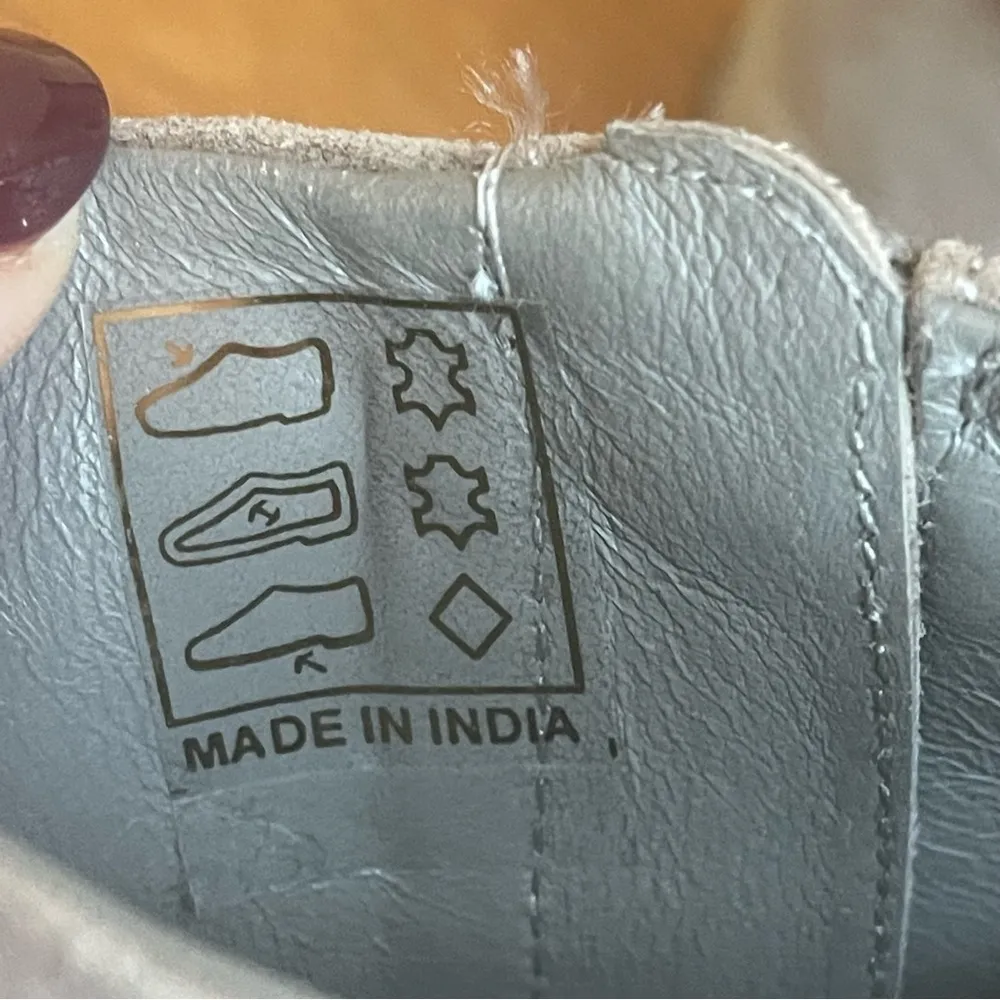 FREE PEOPLE Bodhi Harness Suede Leather Boots Sneaker Beige Sand Sz 6.5 - Image 6