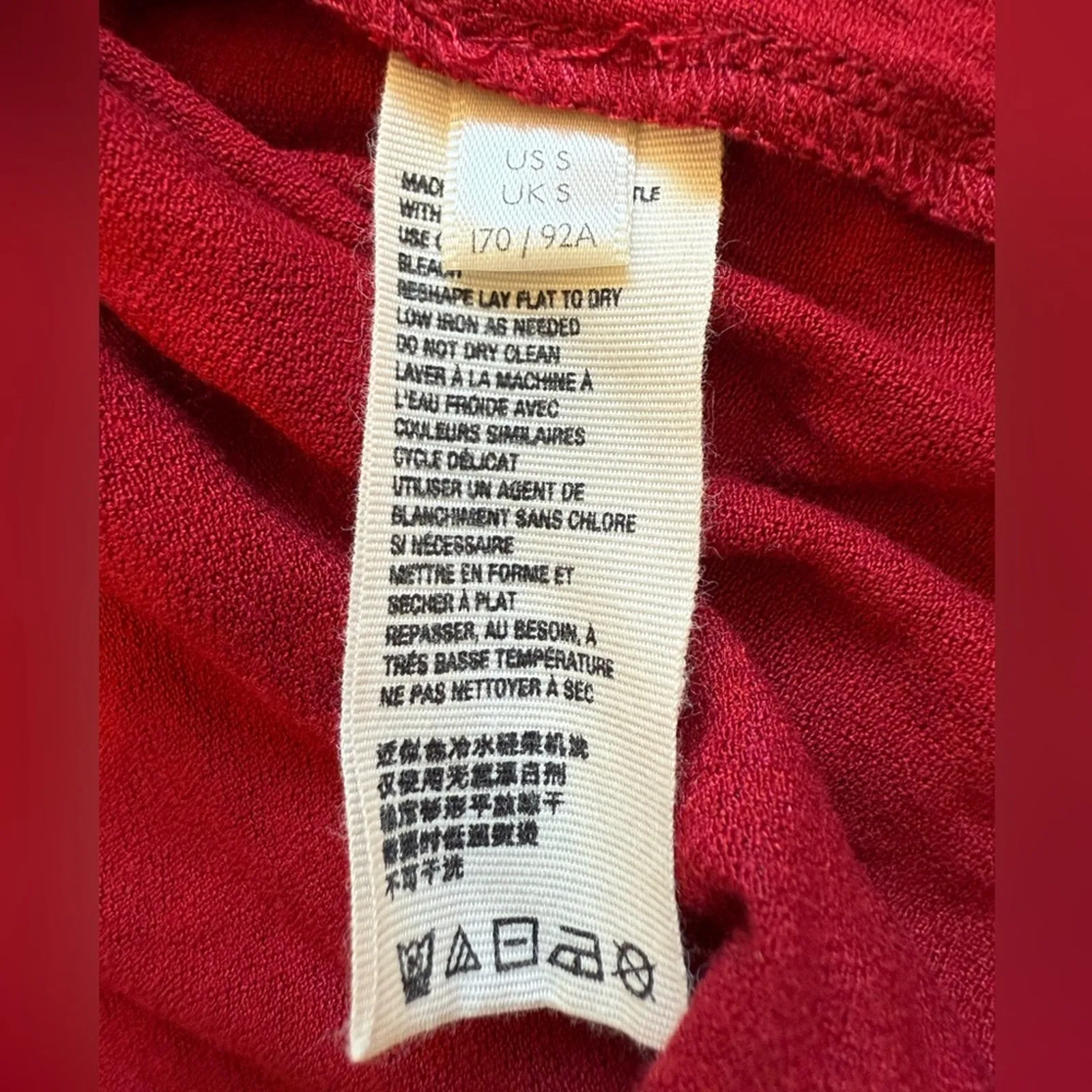 Free People Women’s Hello Lover Dress Tunic Top Size Small Red Ruched Fall - Image 8