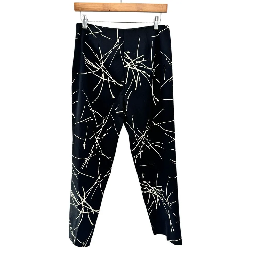 Krazy Larry Women's‎ Fire Cracker Tapered Leg Pull On Pants Size 8 Black & White - Image 3