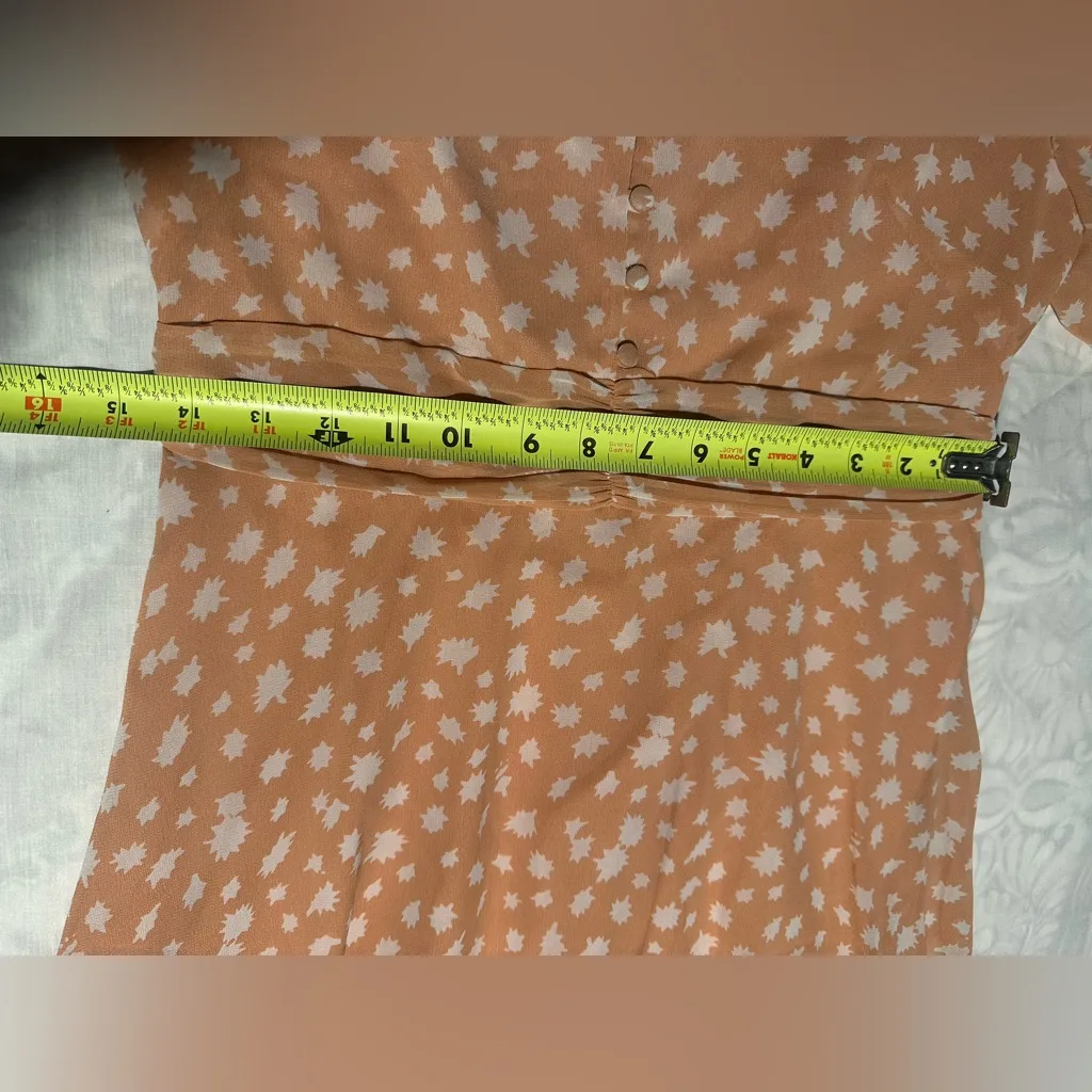 Madewell Peach Polka Dot Mini Dress - Image 12