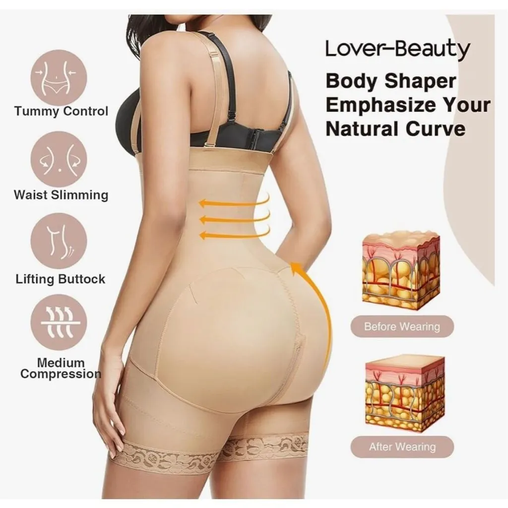 NEW Bodysuit Tummy Control Shapewear Seamless 2X Tan - Image 2