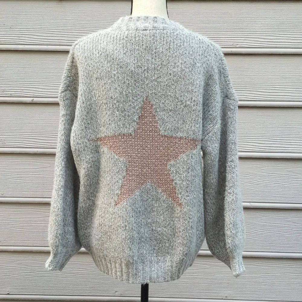 Wishlist Oversize Gold Star Sweater Small/Medium - Image 5