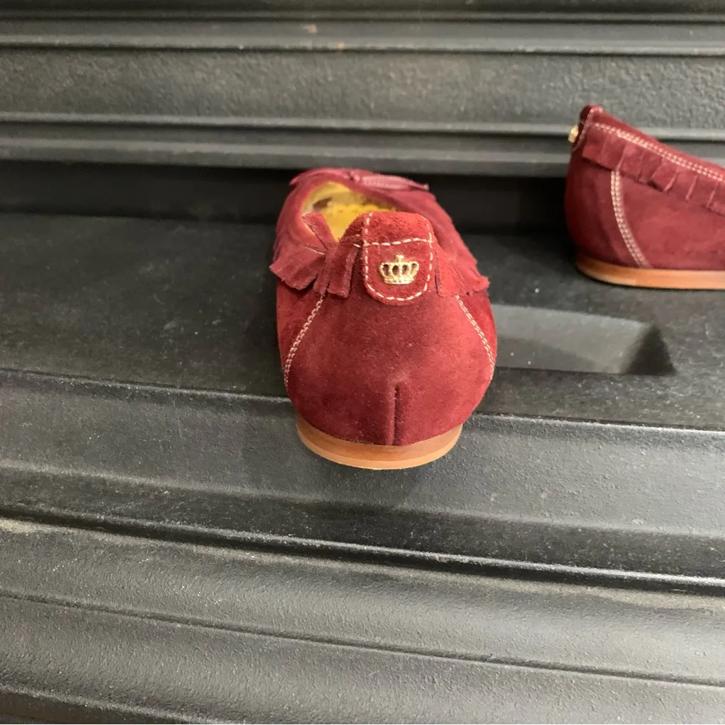 Juicy Couture Pam & Gela Velvet Velour Shoes Maroon Women's 7.5M - Image 6