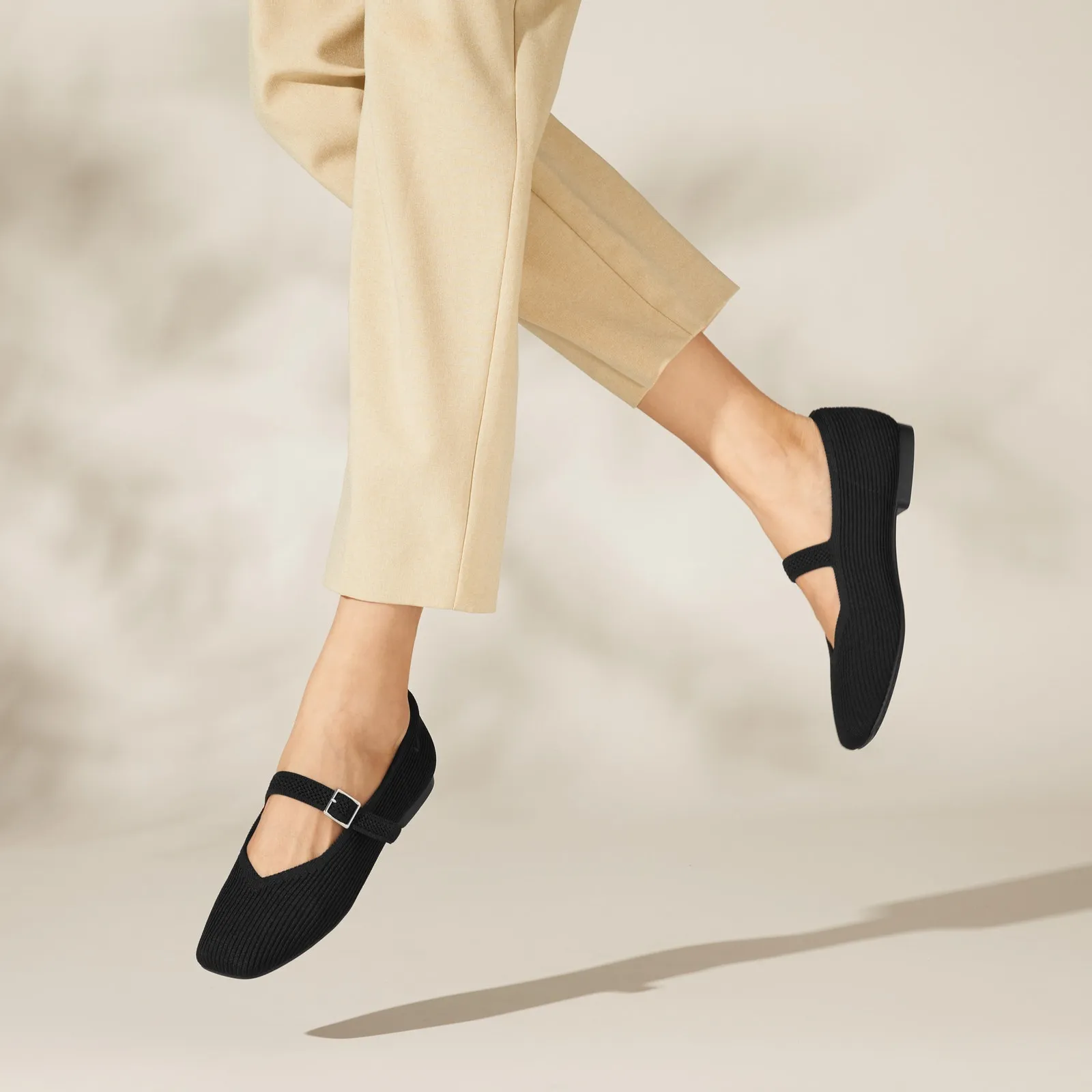 Vivaia Margot Mary Jane Comfort OldMoney Washable Arch Support Flats Black 10.5 - Image 6