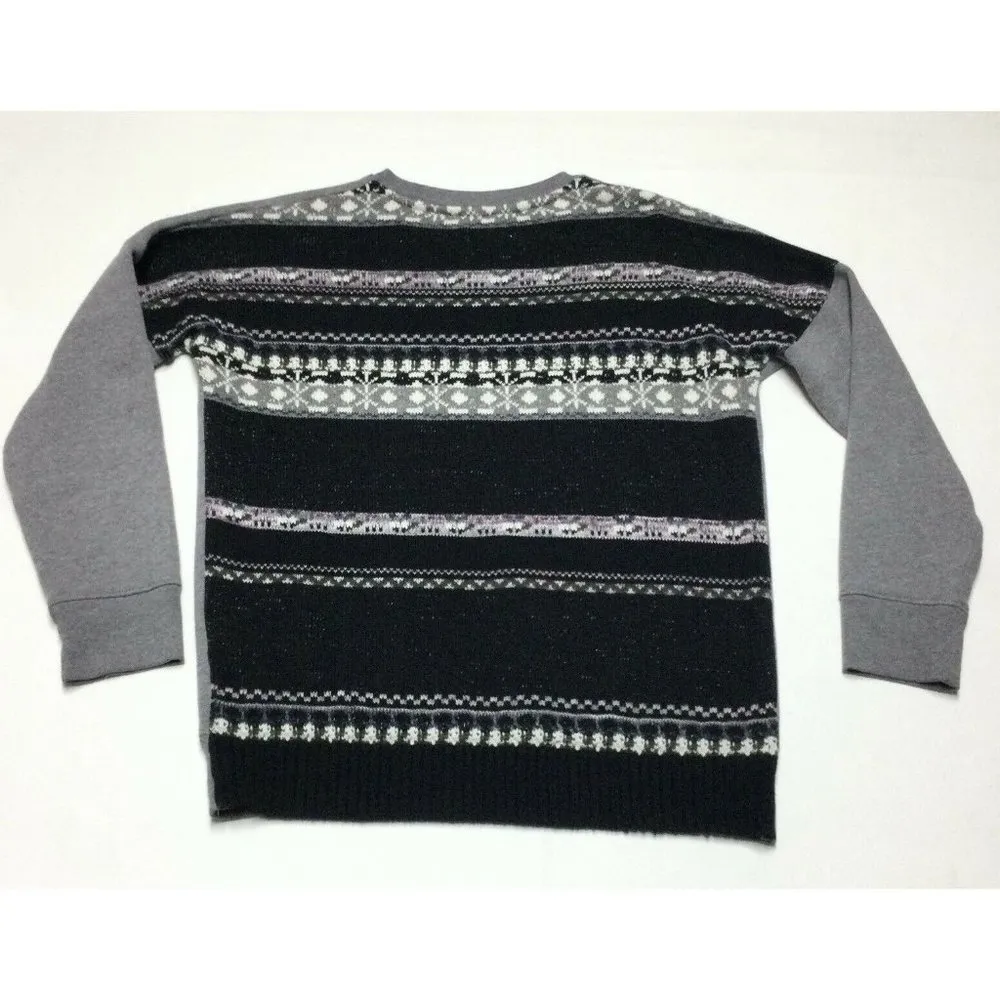 Lucky Brand Sweatshirt Womens Gray Size XS Sweater Knit Back Detail - Image 4