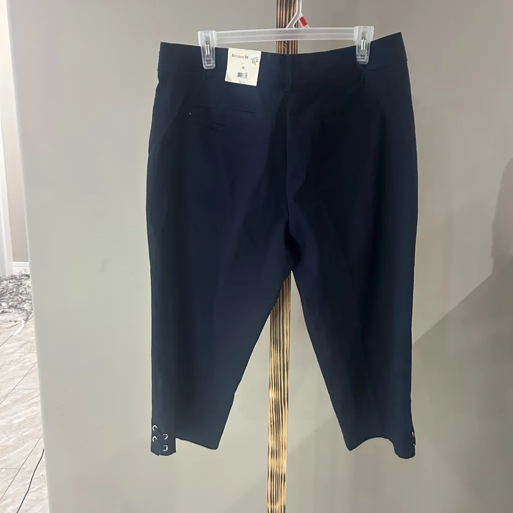 Studio Works Women’s Navy Work Pants Size 16 NWT - Image 2