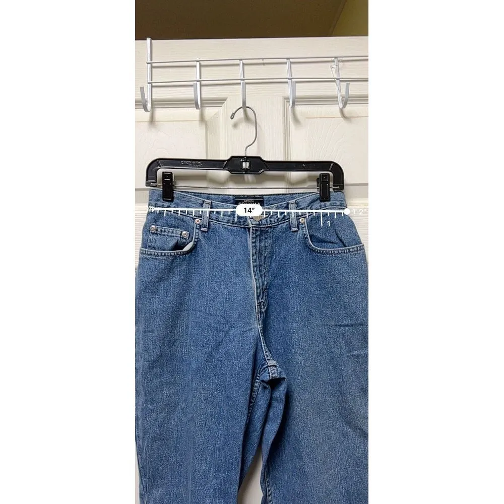 Sonoma‎ Women's Size 6 Blue Jeans Straight Crop Medium Wash Cotton Blend CLF-C - Image 4
