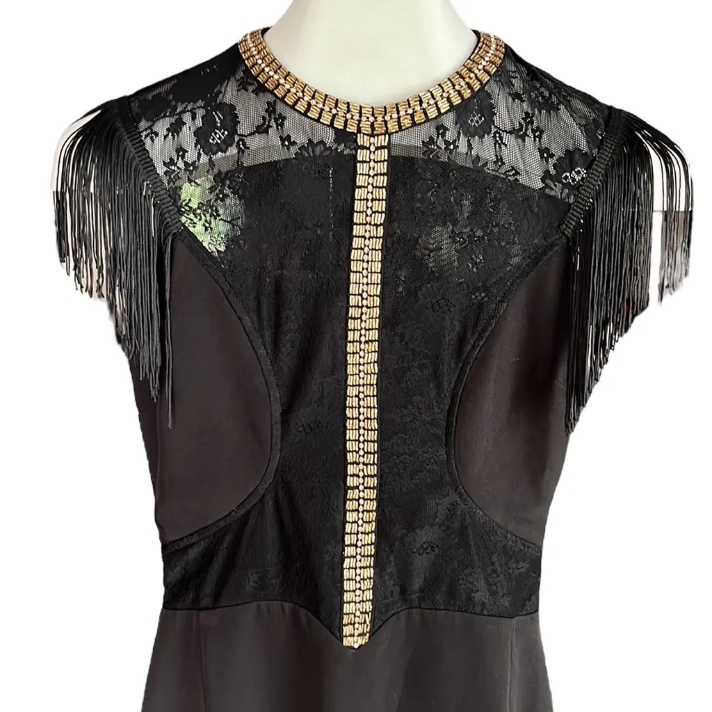 The clothing company fringe shoulder exposed back dress - Image 4