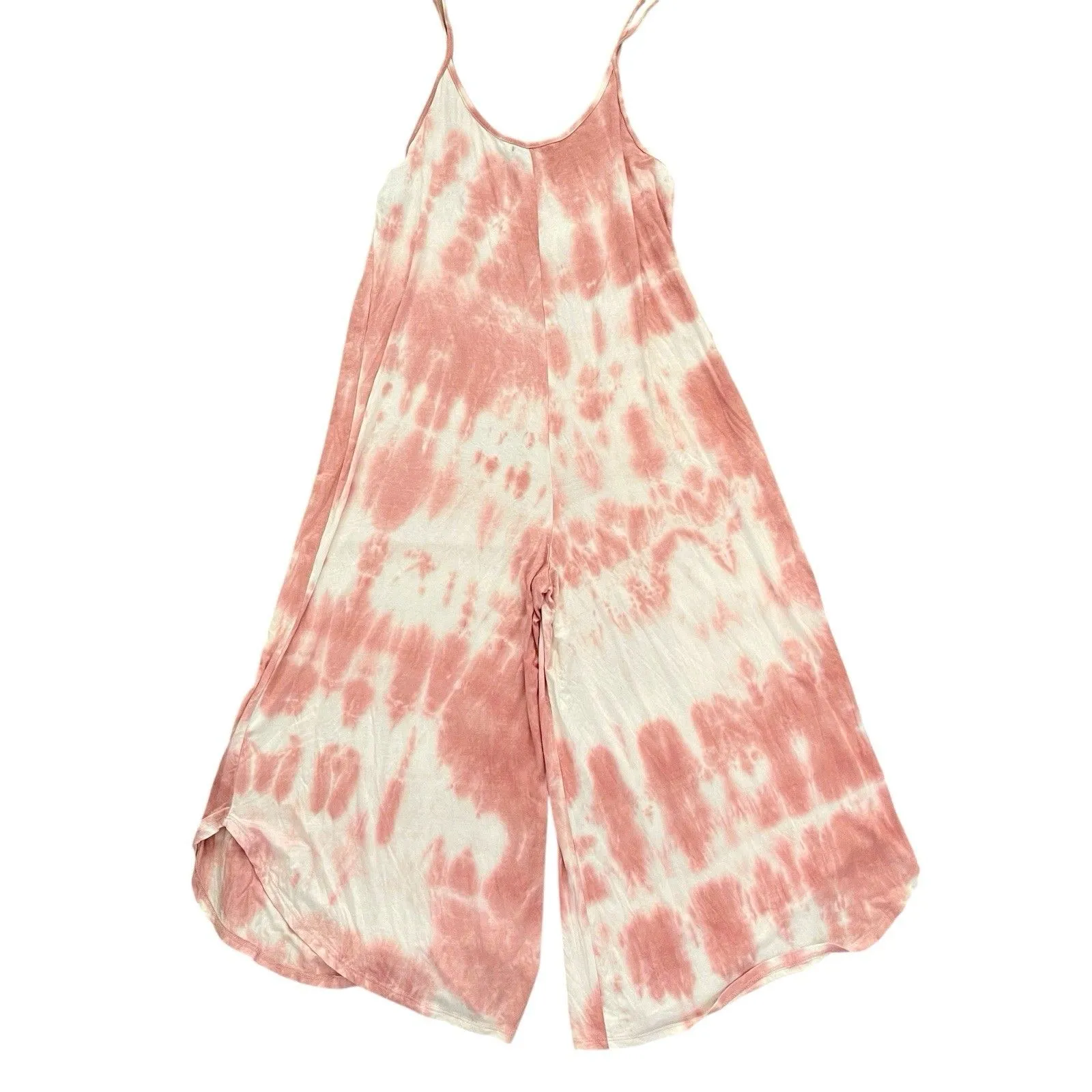 21 Saints Womens Jumpsuit Pants Size Large Capri Romper Tie Dye Y2k 90s Hipster Pink - Image 3