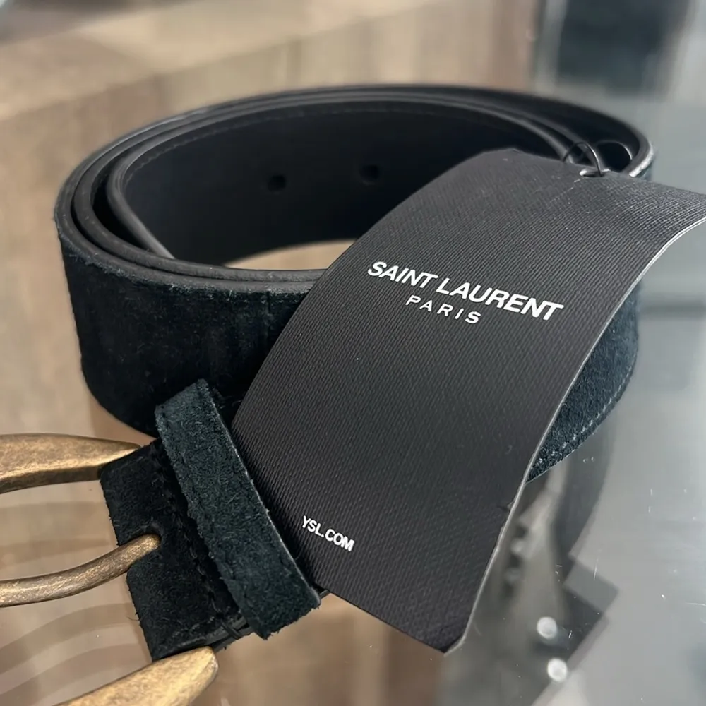 Saint Laurent Authentic Leather Black Belt EGC.609034.85.1119 Size 85” New w/Tag - Image 5