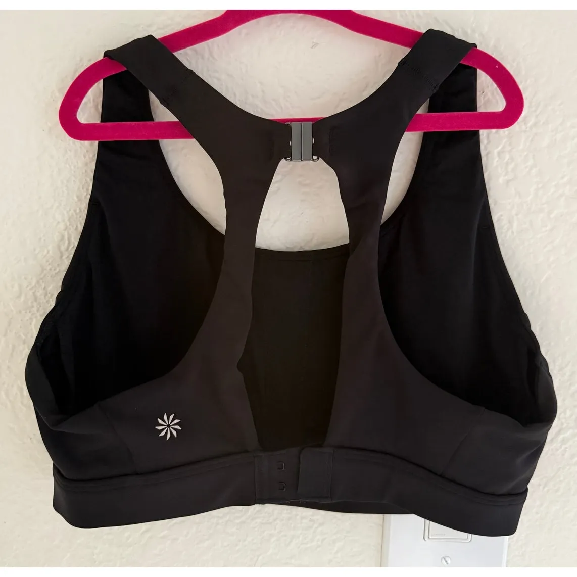 NWOT Athleta Black Ultimate Ease Bra A-C Medium Support Racer Back Workout/Run-S - Image 2