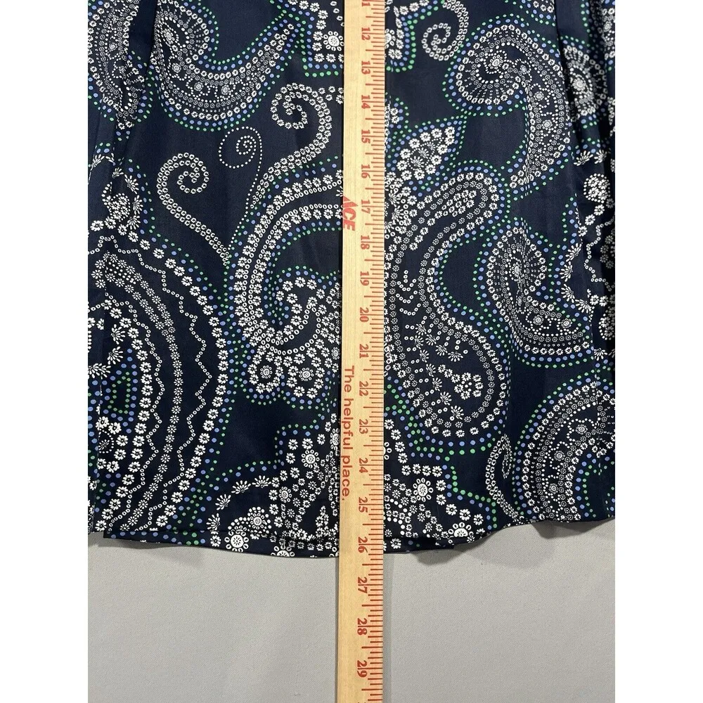 Talbots Paisley Pleated Whimsical Midi Skirt Lined BOHO Sz 12 NWT - Image 6