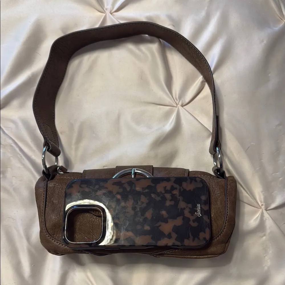 Brown Leather Shoulder Bag - Image 3