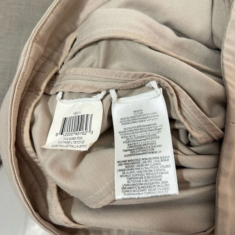 BCBGMAXAZRIA Kevin double zip jacket in vintage light stone size small - Image 9