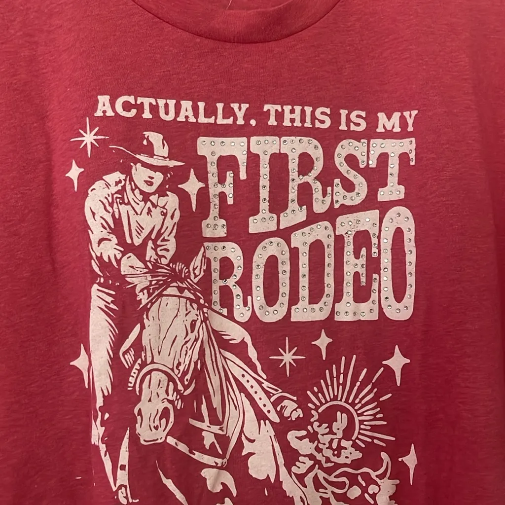 NWT Outlaw Red Graphic T - Image 4