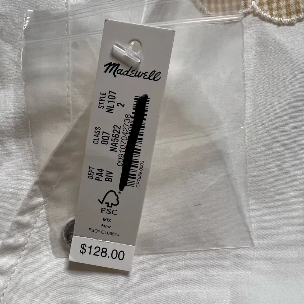 Madewell Annamarie Mini Dress 2 Women’s Bright Ivory White NWT NL107. - Image 7