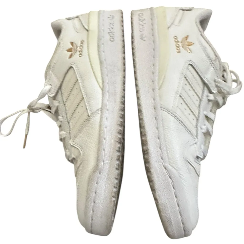 Adidas Forum Low White Gold tumbled leather sneakers size 10.5 women - Image 9