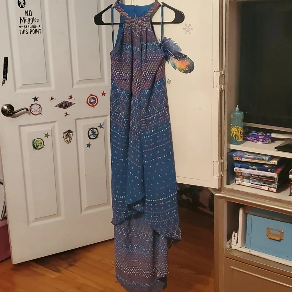 BCBG MAXAZRIA TAPESTRY-PRINT HIGH AND LOW GOWN - Image 2