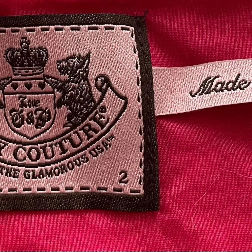 Juicy Couture hot pink textured A-line 100% cotton lined mini dress, size 2 - Image 2