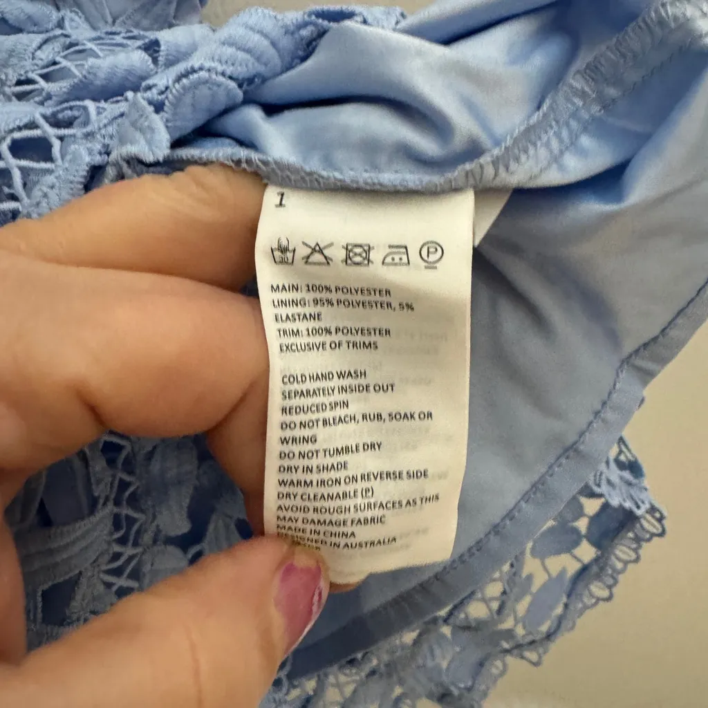 Designed In Australia‎ Bardot AGNES GUIPURE MINI LACE DRESS size 10/L - Image 8