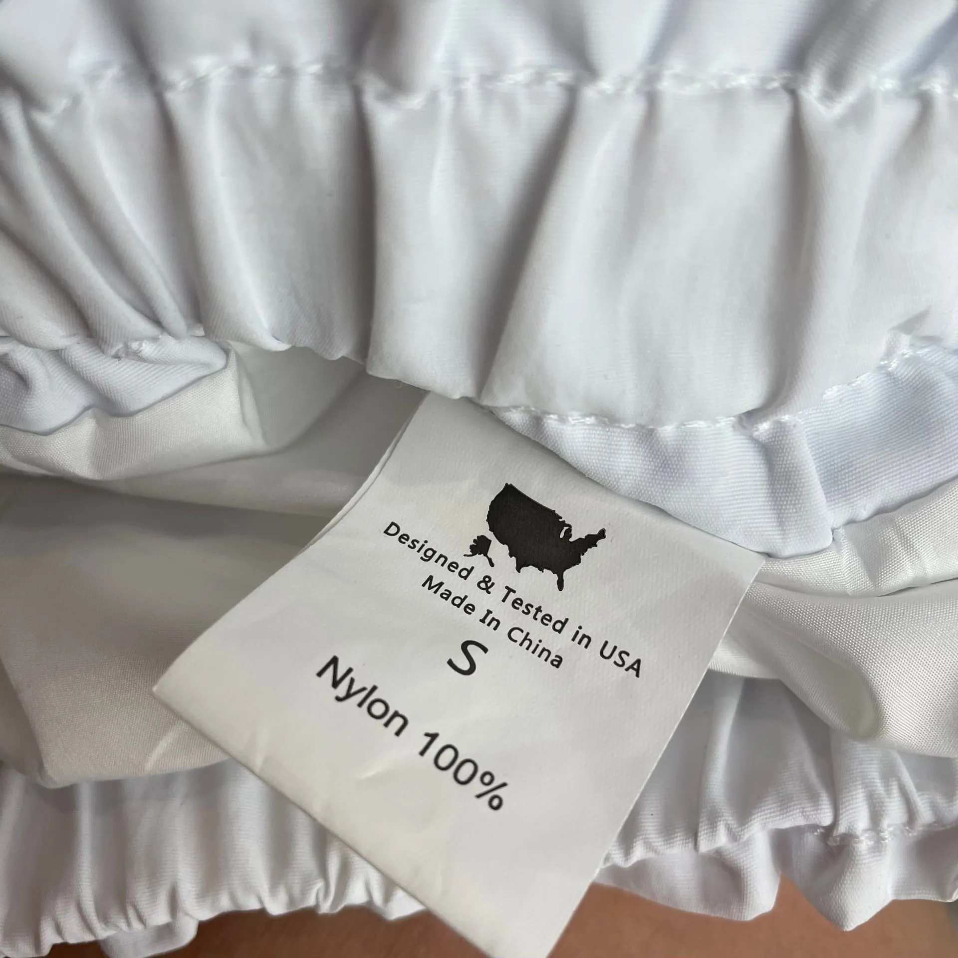 White Cargo Parachute Pants - Image 2