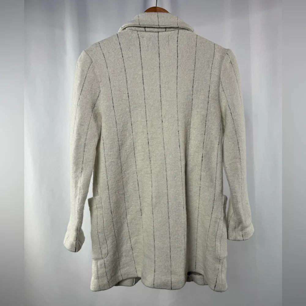 Rachel Zoe Wool Blend Cream‎ Stripe Blazer Size Small - Image 7