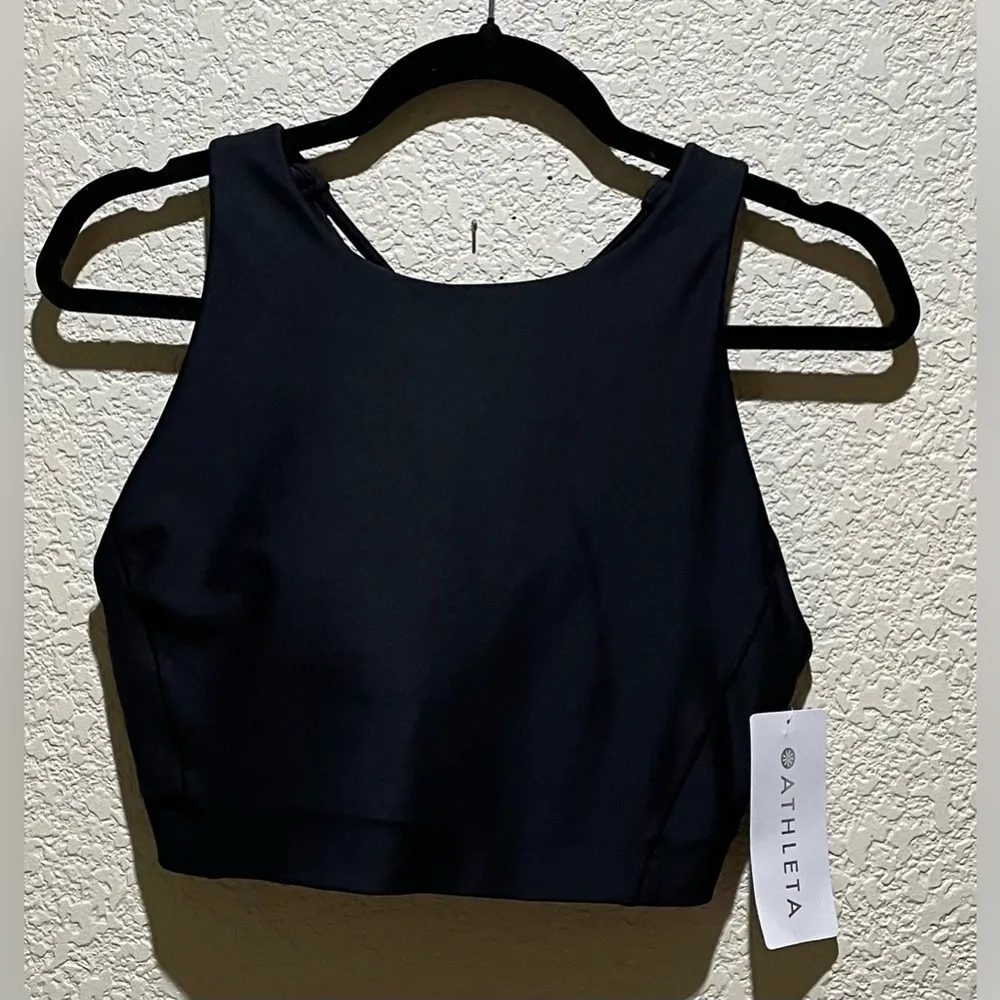 NWT Athleta Flex Space Sports Bra in Black Size L D-DD - Image 4
