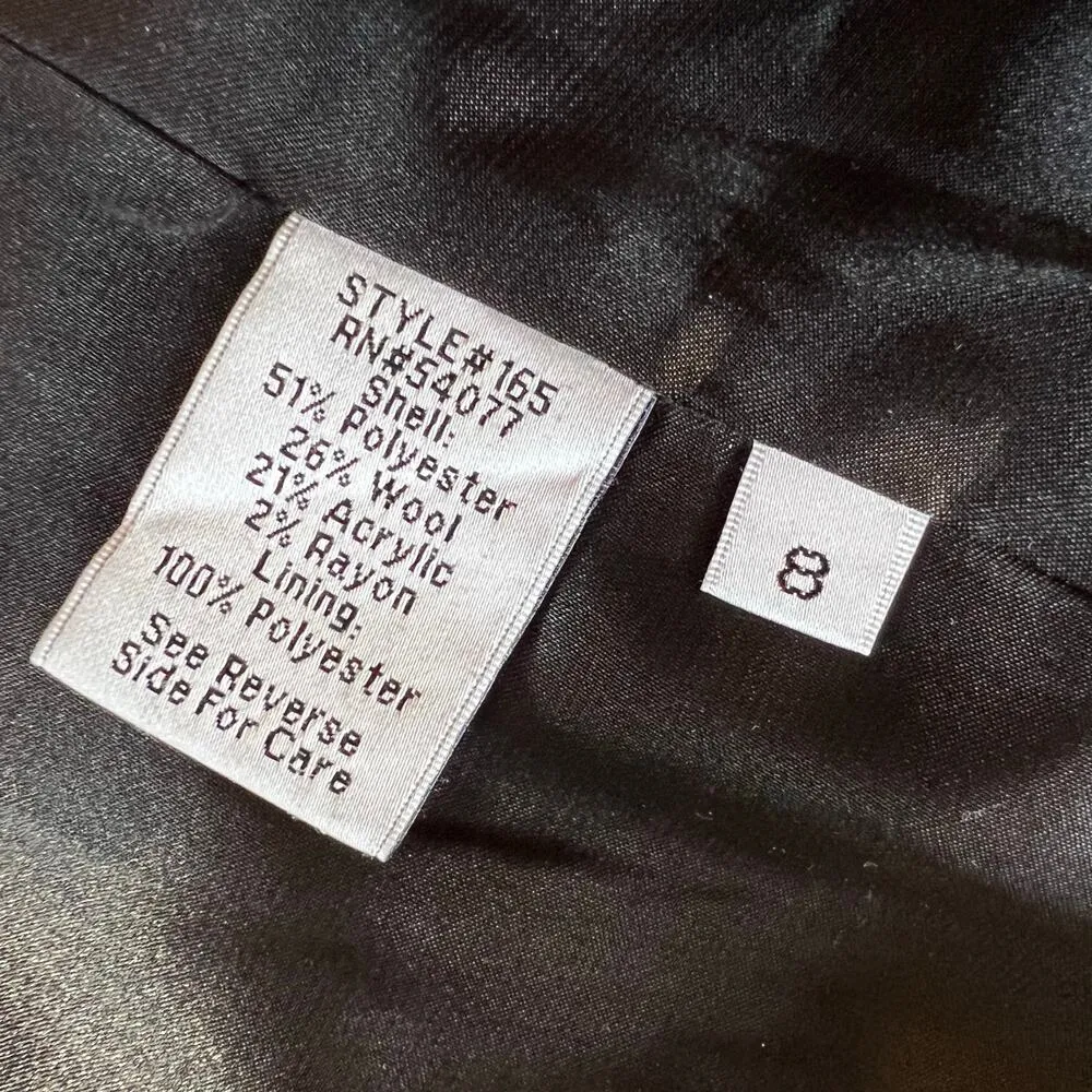 CAbi Womens Double Breasted Wool Blend Coat Jacket Plaid Red Black White Size 8 - Image 12