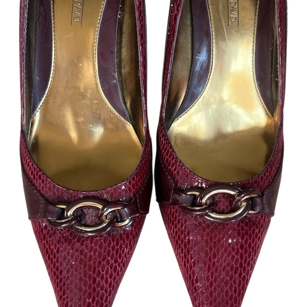 Circa Joan & David 'Sartada' burgundy heel 10M - Image 7